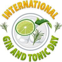 conception de bannière de la journée internationale du gin tonic vecteur