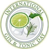 bannière de la journée internationale du gin tonic vecteur