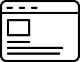 icône de la ligne du navigateur vecteur