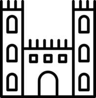 icône de la ligne du château vecteur