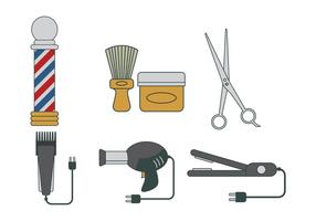 Vecteur d'outils de coiffeur