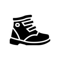 illustration vectorielle de l'icône de la ligne d'entretien des chaussures pour enfants vecteur