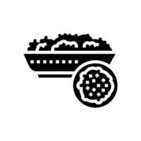 illustration vectorielle d'icône de glyphe de gruau de semoule vecteur