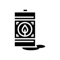 illustration vectorielle d'icône de glyphe de baril de carburant écologique vecteur