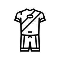 icône de ligne de joueur de football costume illustration vectorielle vecteur