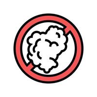 signe d'interdiction de fumer icône de couleur illustration vectorielle vecteur