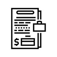 illustration vectorielle d'icône de ligne de services d'évaluation d'entreprise vecteur