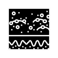 taches rouges éruption cutanée glyphe icône illustration vectorielle vecteur
