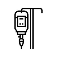 illustration vectorielle de l'icône de la ligne de l'outil médical compte-gouttes vecteur