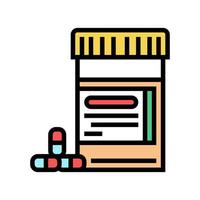 illustration vectorielle d'icône de couleur de pilules de traitement du diabète vecteur