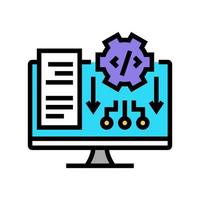 illustration vectorielle de l'icône de couleur du système logiciel vecteur