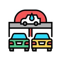 illustration vectorielle de l'icône de couleur du service de lavage de voiture automatiquement