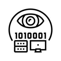 illustration vectorielle de l'icône de la ligne de fraude électronique vecteur