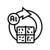 illustration vectorielle d'icône de ligne de production d'aluminium de recyclage vecteur