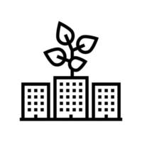 ville jardinage environnement ligne icône illustration vectorielle vecteur
