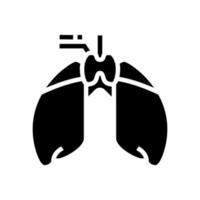 thymus endocrinologie glyphe icône illustration vectorielle vecteur