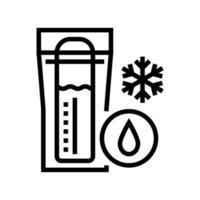 illustration vectorielle de l'icône de la ligne de stockage du lait de congélation vecteur