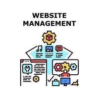 illustration de concept de vecteur de gestion de site Web