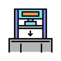 illustration vectorielle d'icône de couleur de machine de pressage vecteur