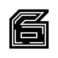 sixième numéro glyphe icône illustration vectorielle vecteur