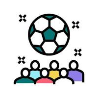 illustration vectorielle d'icône de couleur de fête d'enfants de football vecteur