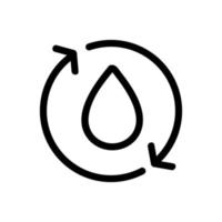 vecteur d'icône de purification de l'eau. illustration de symbole de contour isolé