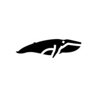 baleine océan glyphe icône illustration vectorielle vecteur
