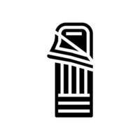 sac de couchage glyphe icône illustration vectorielle vecteur