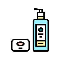 savon et nettoyant pour les mains emballage couleur icône illustration vectorielle vecteur