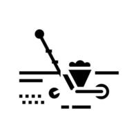 machine de jardinage glyphe icône illustration vectorielle vecteur