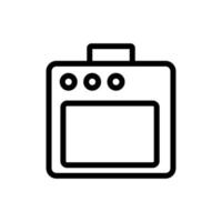 vecteur d'icône de valise dj. illustration de symbole de contour isolé