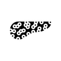 pancréas humain glyphe icône illustration vectorielle vecteur