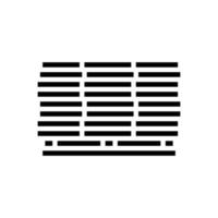 planches de bois sur palette glyphe icône illustration vectorielle vecteur