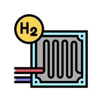 piles à combustible hydrogène couleur icône illustration vectorielle vecteur