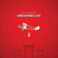 cérémonie commémorative de la paix d'hiroshima. a lieu tous les 6 août. illustration vectorielle. vecteur