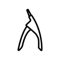 type de coupe-ongles icône illustration de contour vectoriel