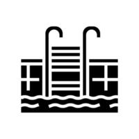 piscine glyphe icône illustration vectorielle vecteur