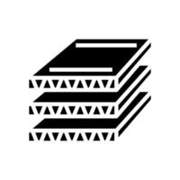 couches de carton glyphe icône illustration vectorielle vecteur