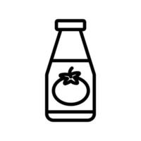 icône de vecteur de tomate. illustration de symbole de contour isolé