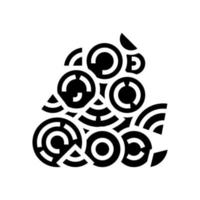 carburant bois glyphe icône illustration vectorielle vecteur