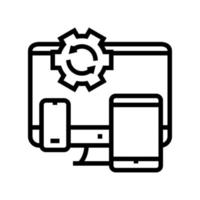 Les techniques optimisent l'illustration vectorielle de l'icône de la ligne vecteur