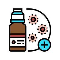 médicaments infection traitement couleur icône illustration vectorielle vecteur