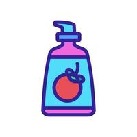 illustration de vecteur d'icône de bouteille de sopa liquide de mangoustan
