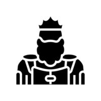 roi royaume glyphe icône illustration vectorielle vecteur
