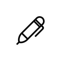 vecteur d'icône de stylo à bille. illustration de symbole de contour isolé