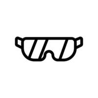 lunettes de vecteur d'icône de verre. illustration de symbole de contour isolé