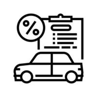 acheter l'icône de la ligne de prêt de voiture illustration vectorielle vecteur