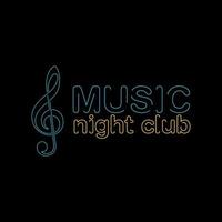 modèle vectoriel de logo de club de nuit de musique avec style néon