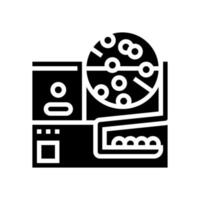 fortune roue loto glyphe icône illustration vectorielle vecteur