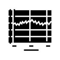 illustration vectorielle d'icône de glyphe de vibration sonore graphique vecteur